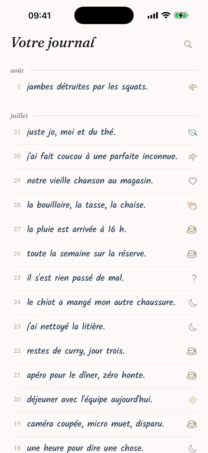 Votre journal, jour après jour